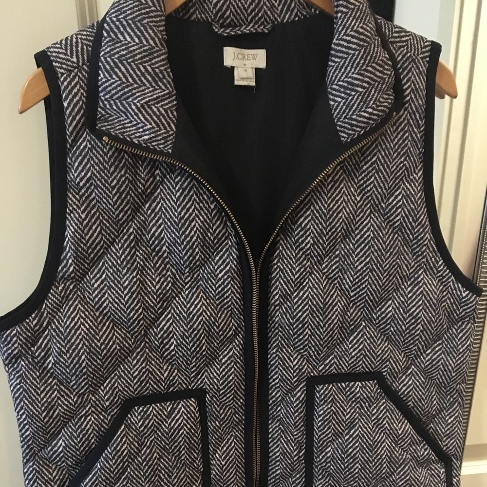 J Crew Quilted Herringbone Vest